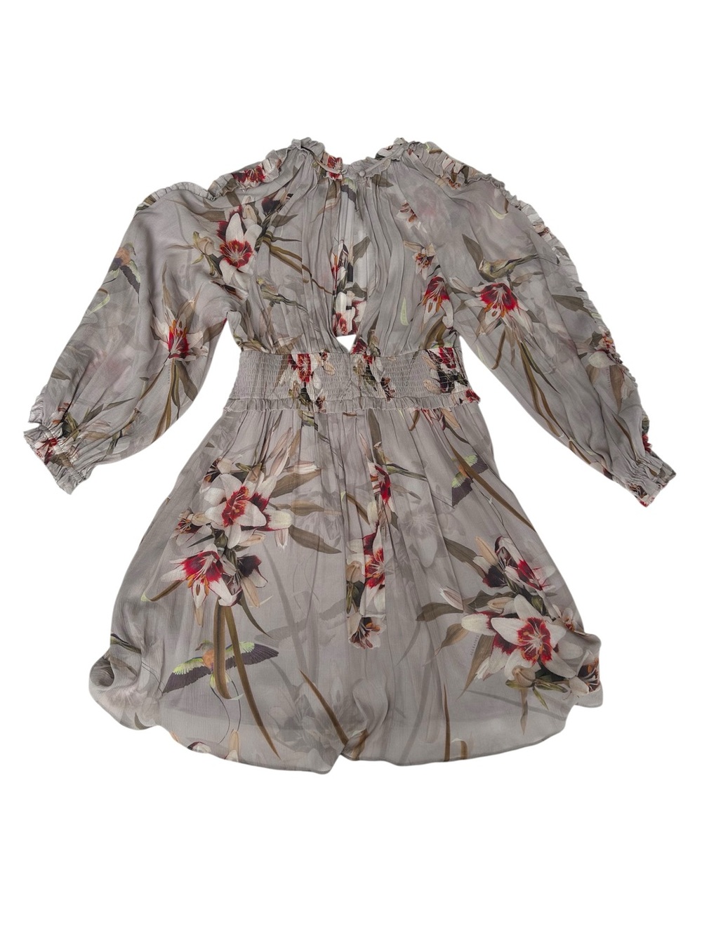 AllSaints Cream Dress with Red Floral Accents - Picture 2 of 12
